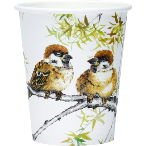 8OZ SPARROW DESIGN PAPER CUP