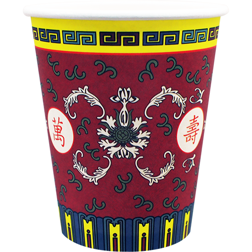 8OZ TRADITIONAL LONGEVITY RED PAPER CUP